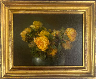 Stephanie Birdsall, Yellow Roses, 9x12, Brushworks Art Gallery, Salt Lake City, Utah